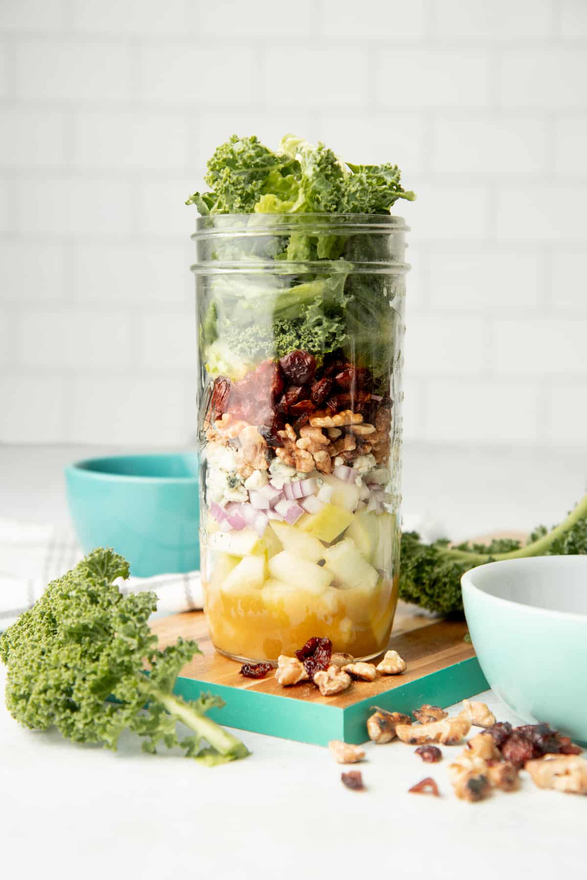 Apple Walnut Salad in a Jar