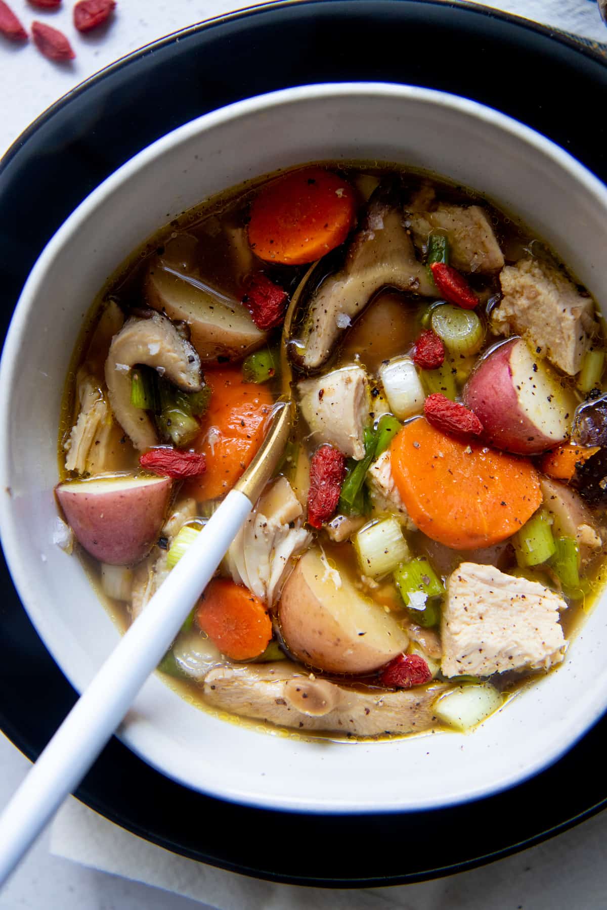 Healing Instant Pot Herbal Chicken Soup For When You’re Sick