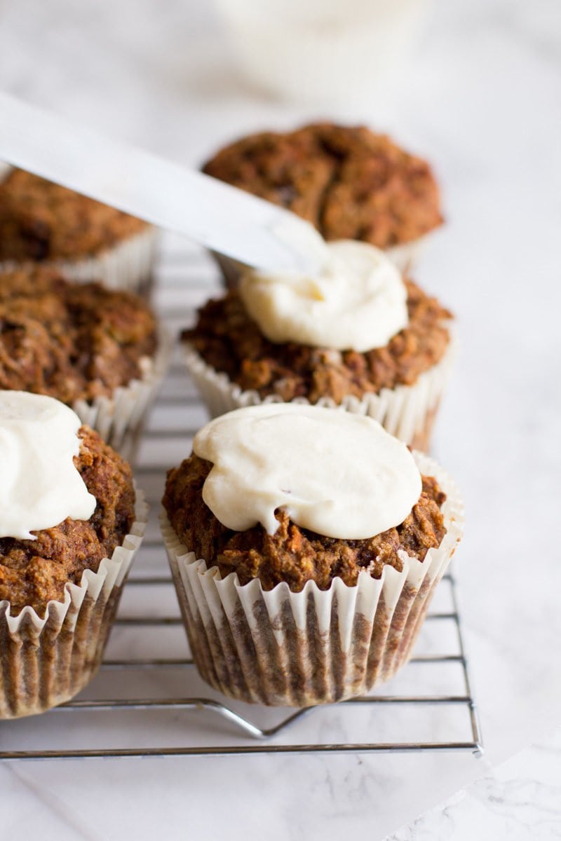 Healthy Carrot Cake Muffins