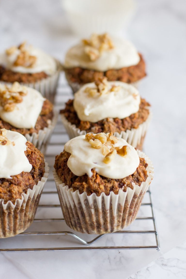 Healthy Carrot Cake Muffins