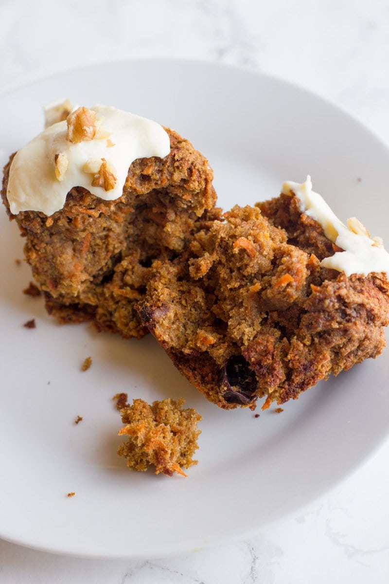 Healthy Carrot Cake Muffins