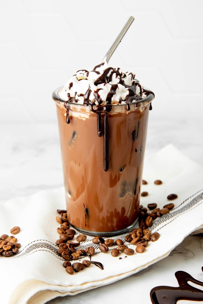 Easy Iced Mocha Recipe with DIY Mocha Syrup