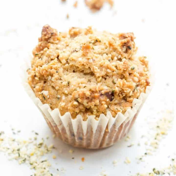 Whole Wheat Banana Muffins with Hemp Seed Streusel