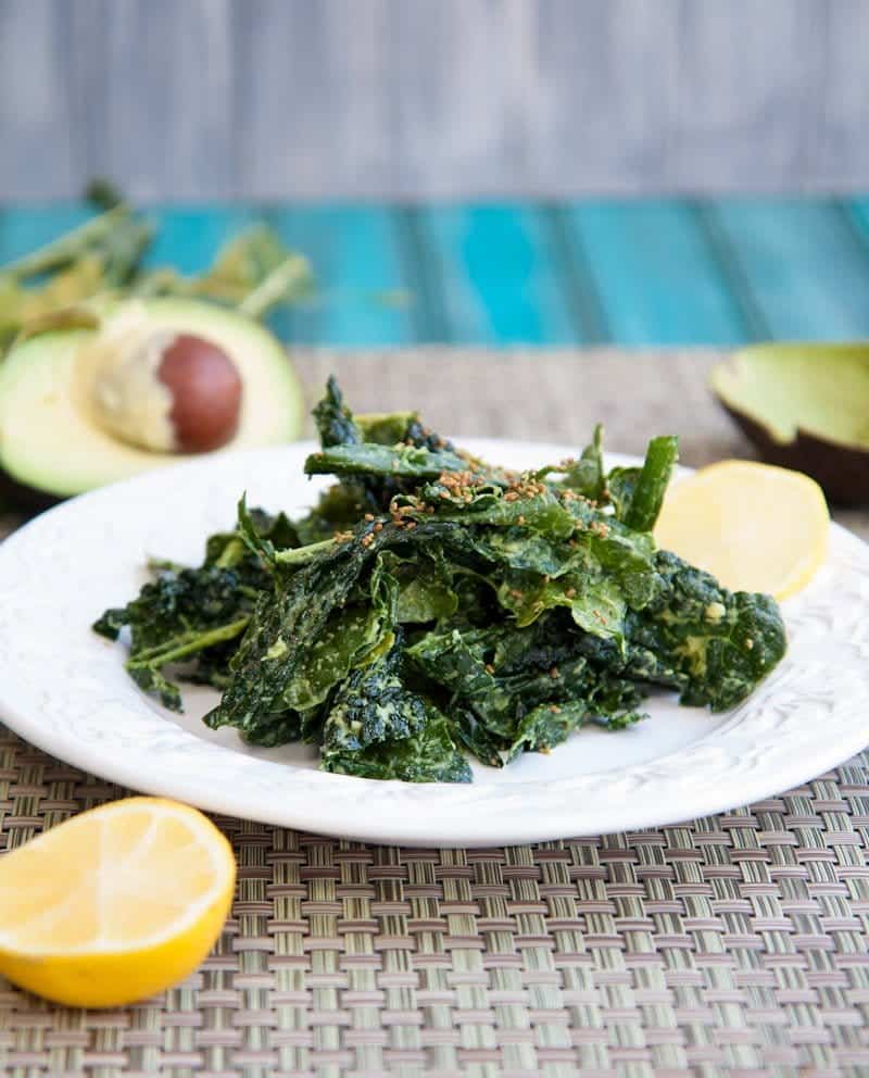 super simple raw kale salad