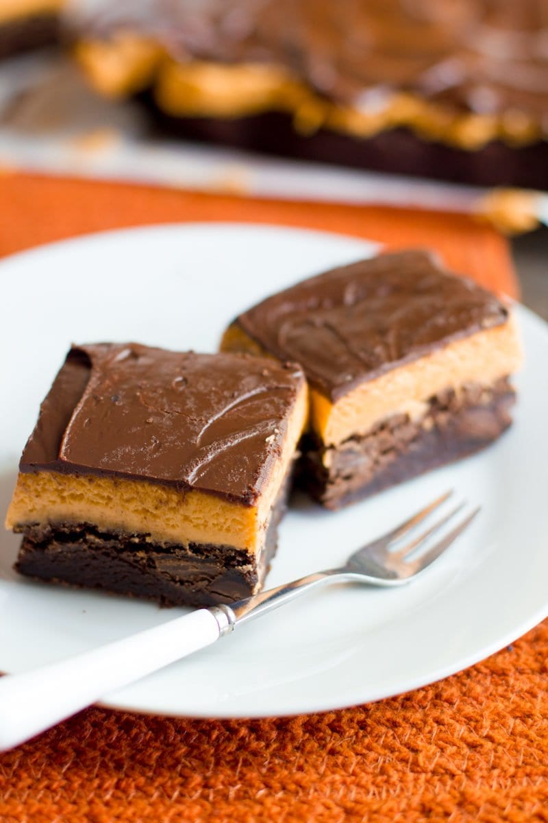 Three Layer Pumpkin Brownies