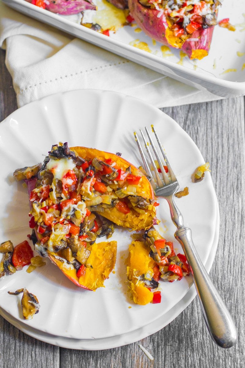 Portabella Stuffed Sweet Potatoes