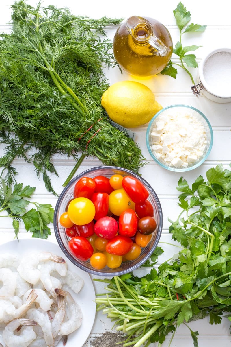 Lemon Orzo with Shrimp and Tomatoes