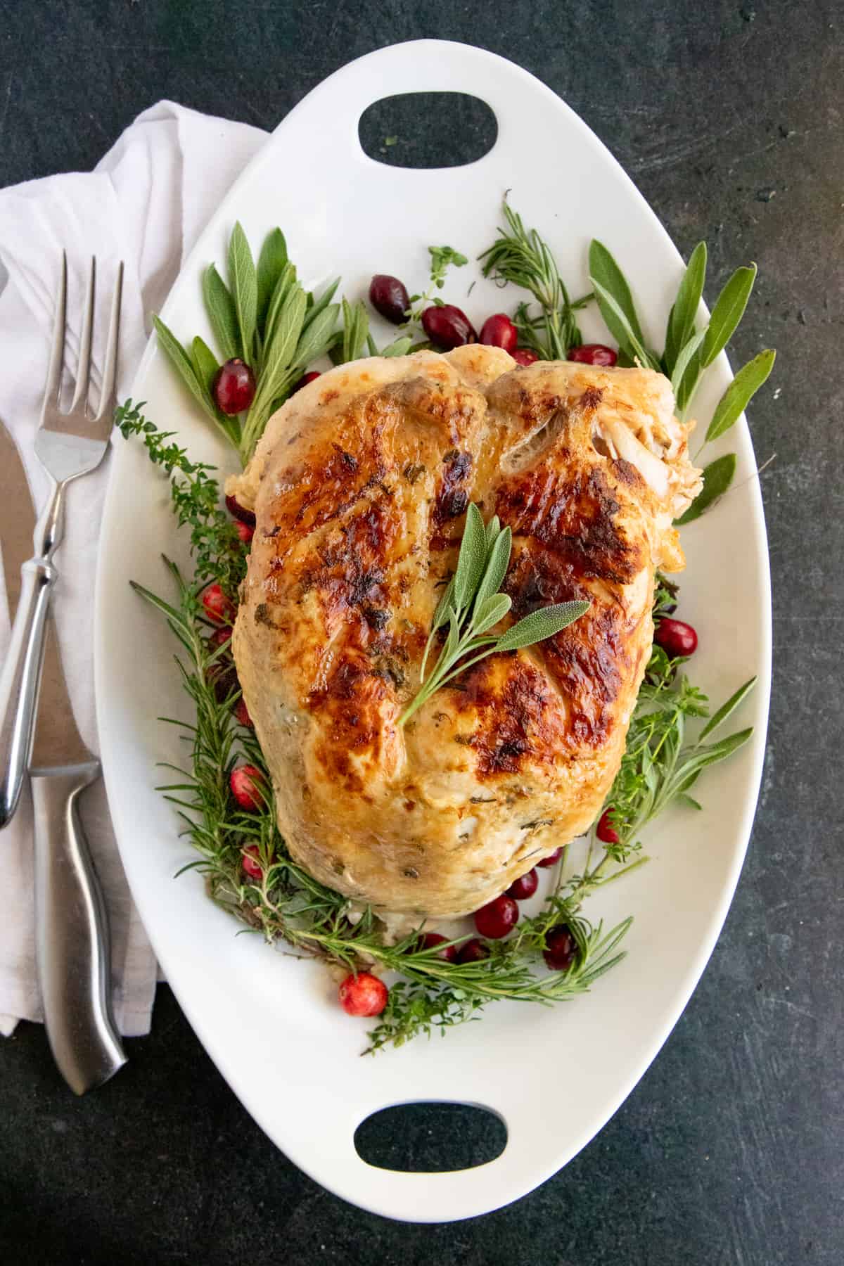 Herb-Roasted Instant Pot Turkey Breast with Easy Turkey Gravy