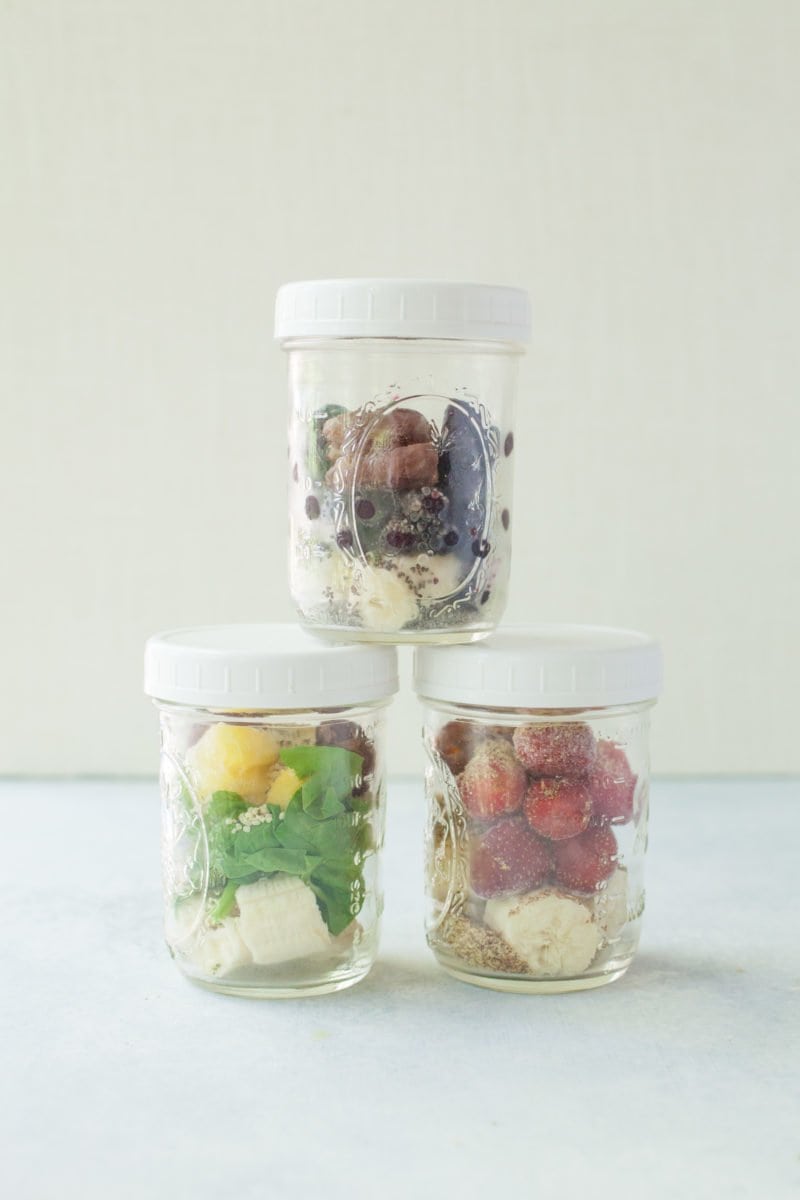 Meal Prep Smoothie Jars