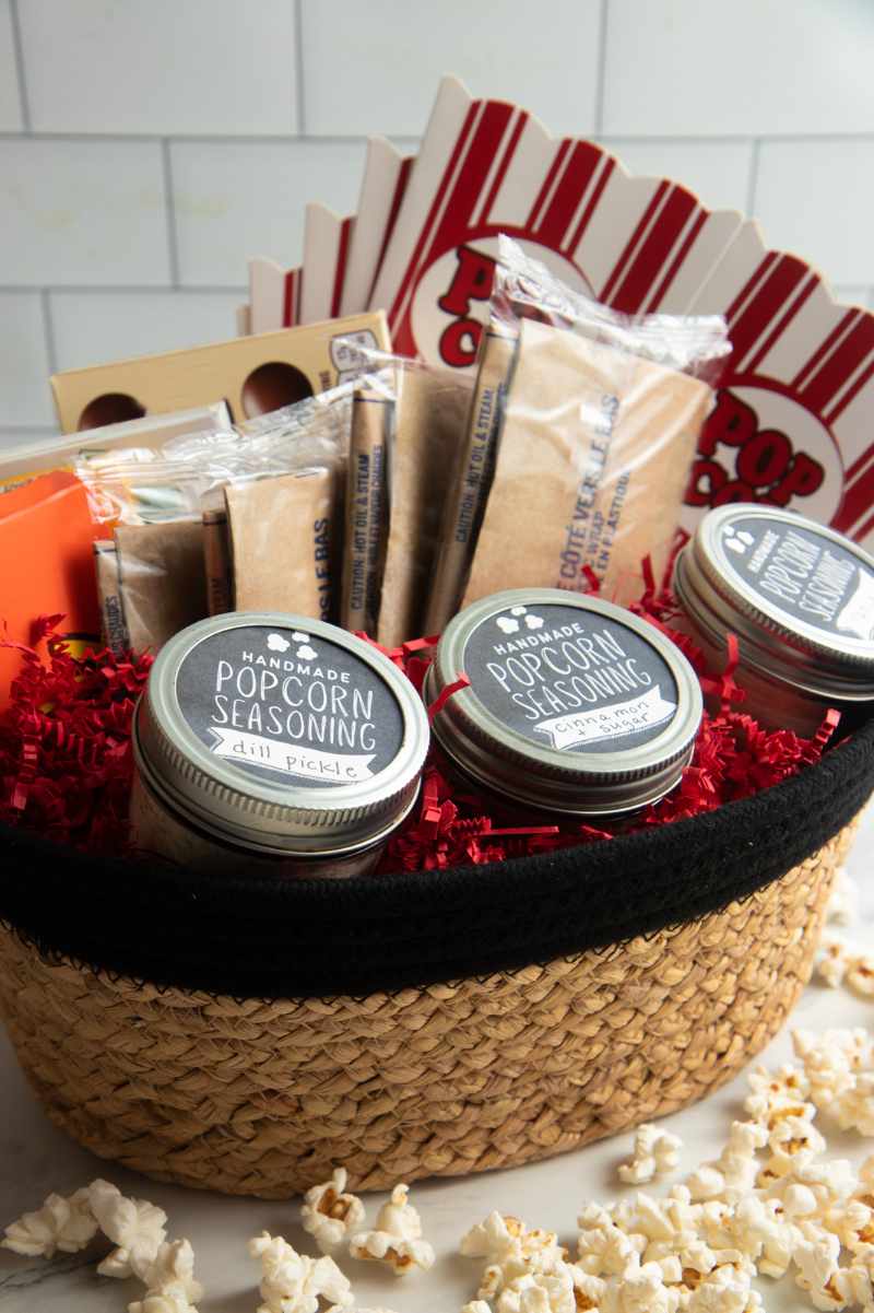 Popcorn Gift Set with Homemade Popcorn Seasonings