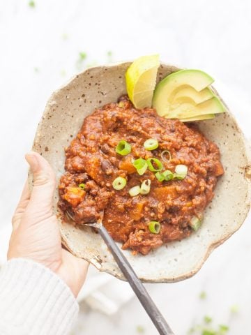 Vegan Pumpkin Black Bean Chili