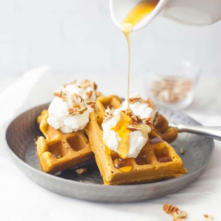 Whole Wheat Pumpkin Waffles