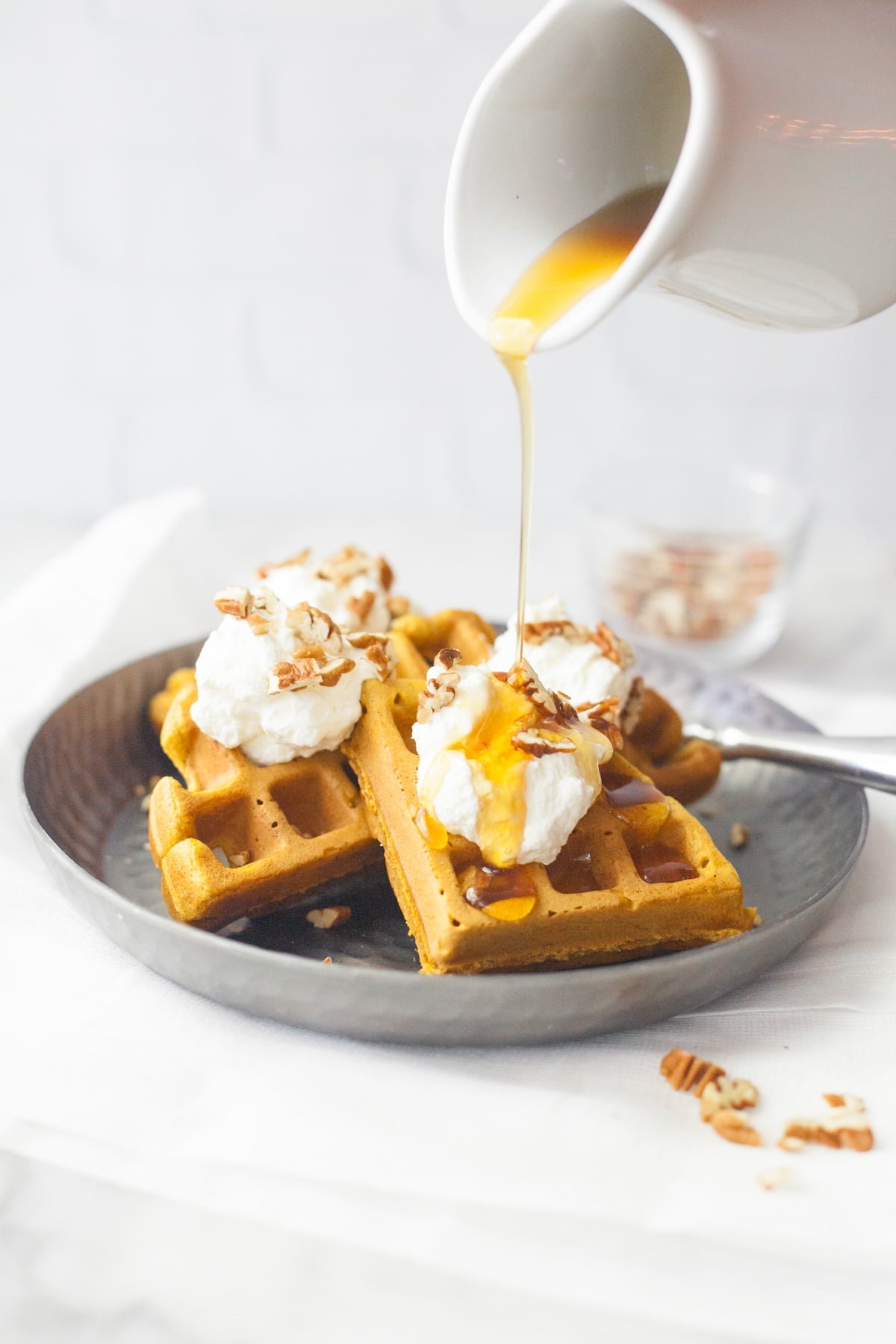 Whole Wheat Pumpkin Waffles