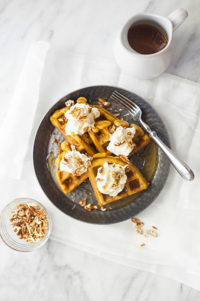 Whole Wheat Pumpkin Waffles