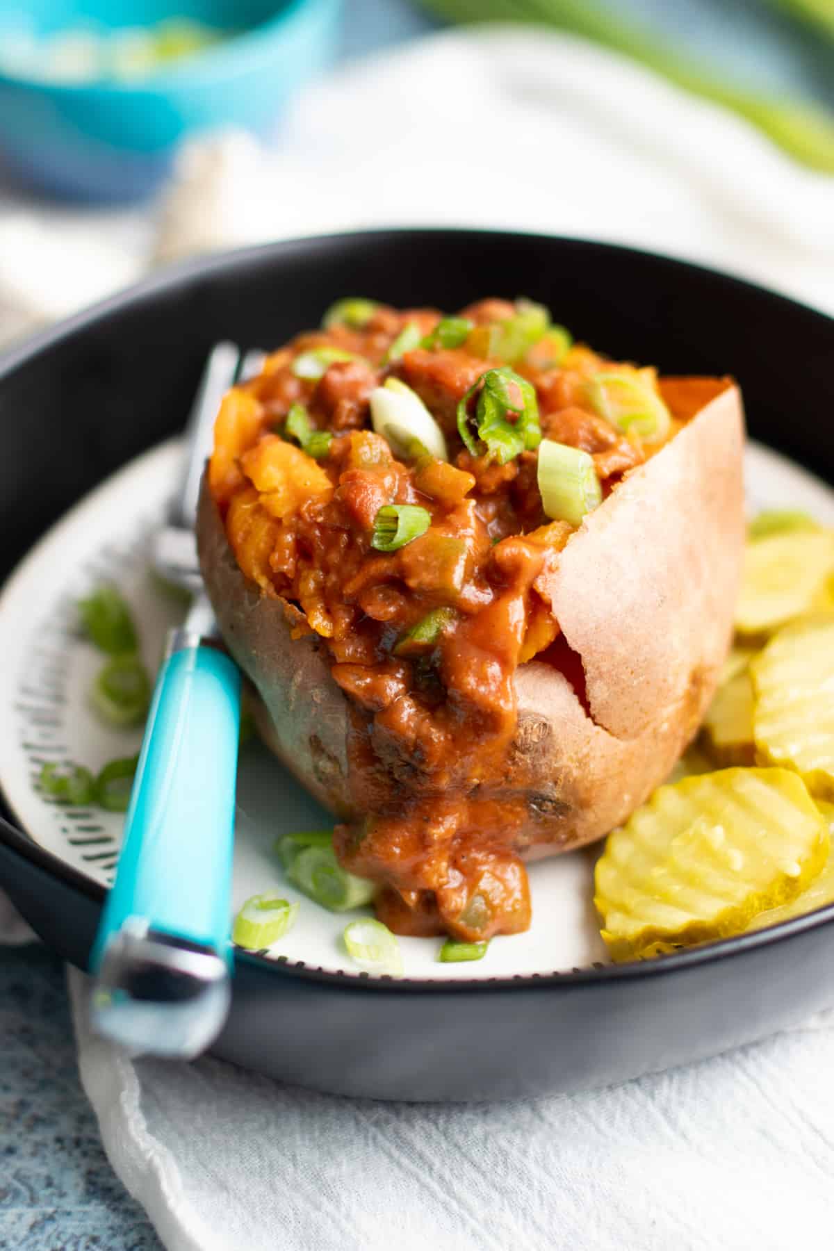 Sloppy Joes Stuffed Sweet Potatoes